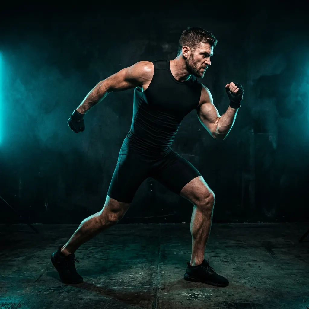 Athlete preparing to perform